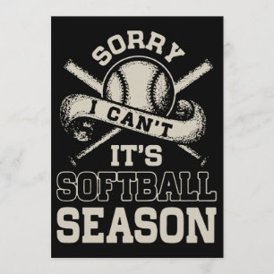 Tut mir leid, dass ich seine Softball-T - Shirt ni Karte