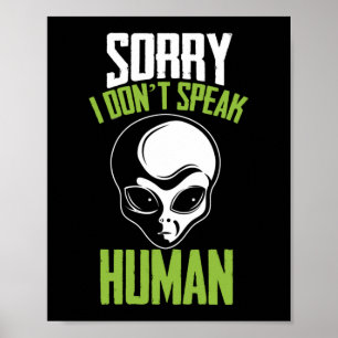 Tut mir leid, ich spreche nicht vom Kopf der weiße Poster