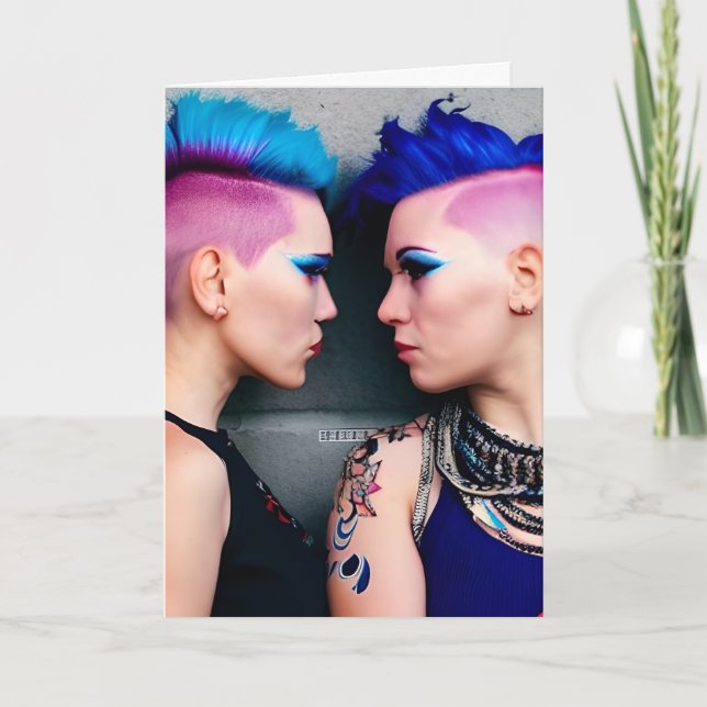 Tut mir leid, lass uns nachmachen | LGBTQ+-Liebe Karte (Vorderseite)