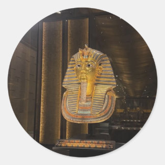 Tutanchamun goldene Maske Ägyptisches Museum, Arte Runder Aufkleber