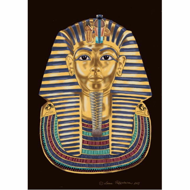 Tutankhamons goldene Maske Freistehende Fotoskulptur (Vorne)