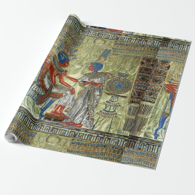 Tutankhamons Thron Geschenkpapier (Ungerollt)