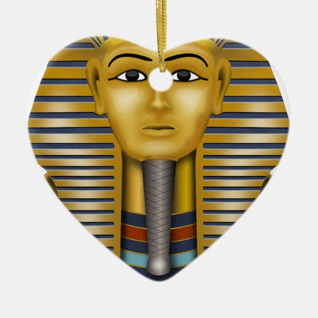 Tutankhamun Ägyptische Maske Keramikornament (Vorne)