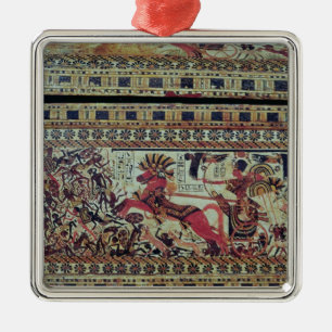 Tutankhamun auf seinen Chariot angreifenden Ornament Aus Metall
