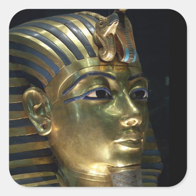 Tutankhamun Quadratischer Aufkleber (Vorderseite)