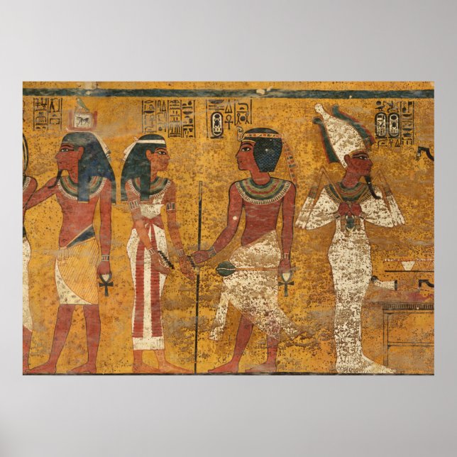 Tutankhamun Tomb, Nordwand der ägyptischen Geschic Poster (Vorne)