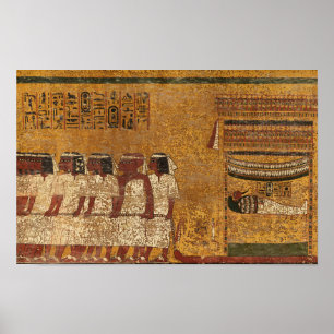 Tutankhamun Tomb, Ostmauer der ägyptischen Geschic Poster