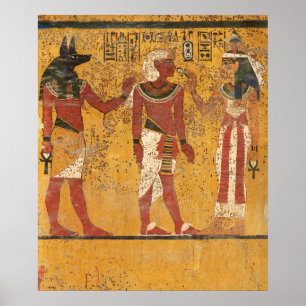 Tutankhamun Tomb, Südmauer der ägyptischen Geschic Poster
