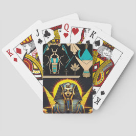 Tutankhamun und Pyramiden | Antike ägyptische Kuns Spielkarten