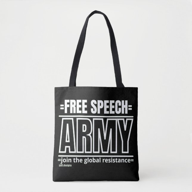 Tüte "FREE SPEECH ARMY 2" Tasche (Vorderseite)