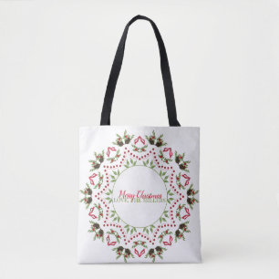 Tüte mit Mandala-Muster aus Kiefernzapfen und Beer Tasche