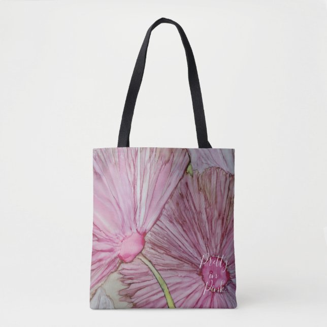 Tüte, mittlere "Hübsche rosa Blume" Tasche (Vorderseite)