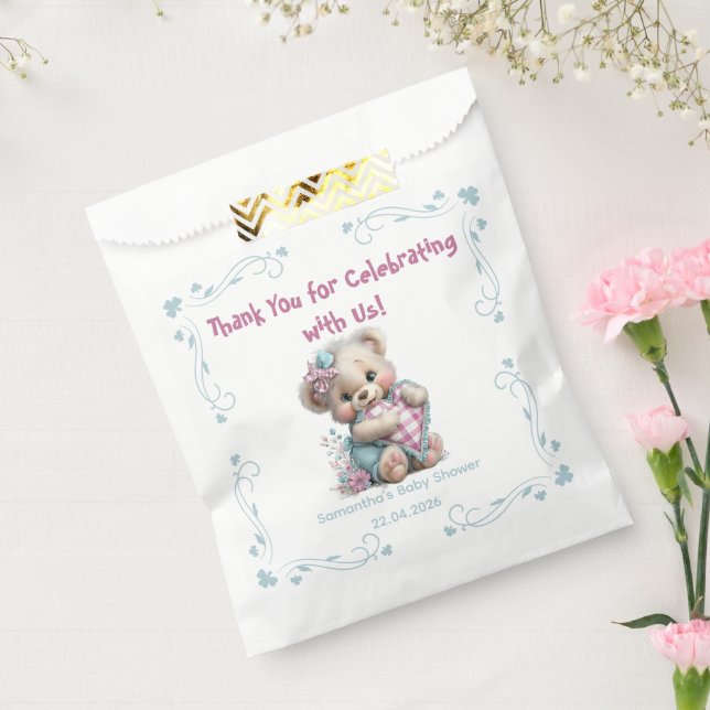 Tüten Teddybär Baby-Party Geschenktütchen (Versiegelt)