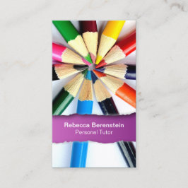 Tutor crayon couleur déchiré Carte de visite Fusch