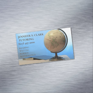 Tutor / Educational Globe & Book Back to school Magnetische Visitenkarte