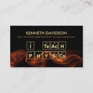 Tutor für Sound Wave Physics Periodic Table Chemi Visitenkarte