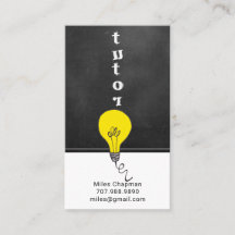 Tutor-Lehrer Chalkboard Light Bulb Idee