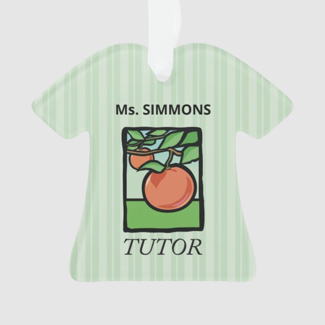 Tutor, Lehrer Danke, Apple Ornament (Vorderseite)
