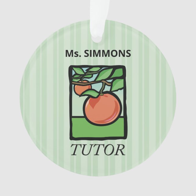 Tutor, Lehrer Danke, Apple Ornament (Vorderseite)