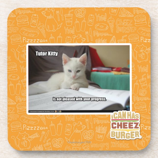 Tutor-Miezekatze Untersetzer (Vorderseite)