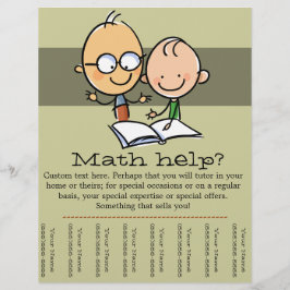 Tutor Tutoring Math Reading Promo-Taschenbuch Flyer