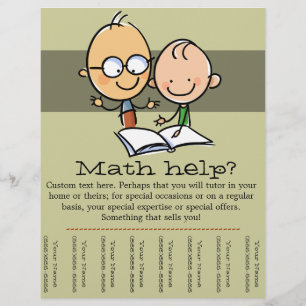 Tutor Tutoring Math Reading Promo-Taschenbuch Flyer