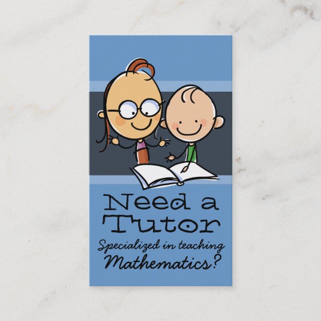 Tutor.Tutoring.Teacher.Learning Spezialist Visitenkarte (Vorderseite)