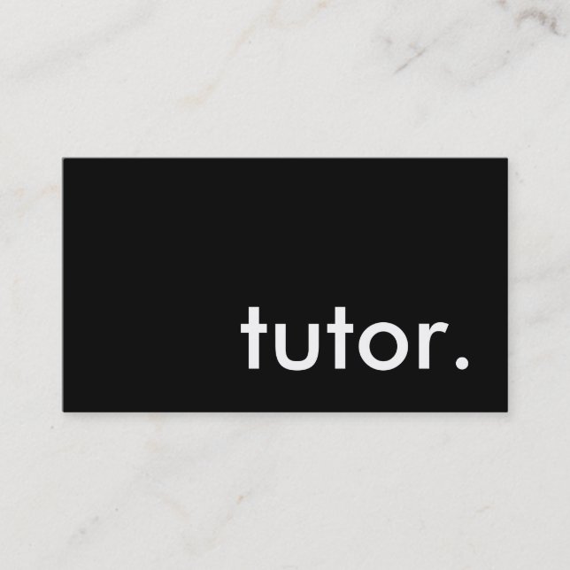 Tutor. Visitenkarte (Vorderseite)