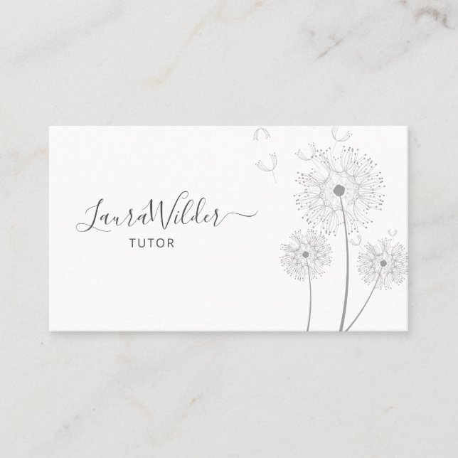 Tutor-Visitenkarte Visitenkarte (Vorderseite)
