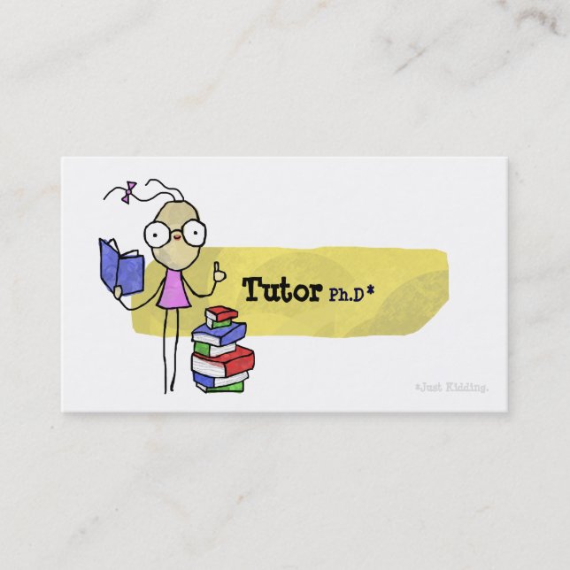 Tutorph.d-Mädchen-Visitenkarte Visitenkarte (Vorderseite)