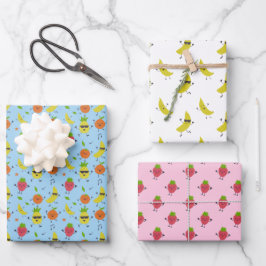 Tutti Fruitti Birthday Pattern Cute Fruits Geschenkpapier Set