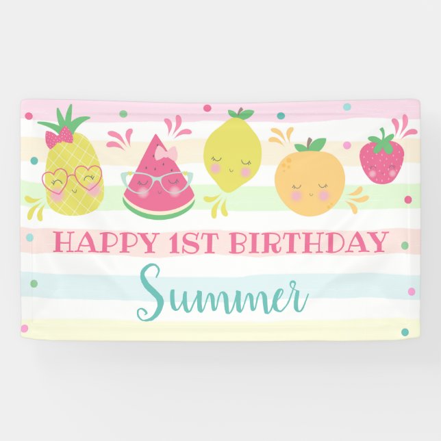 Tutti Frutti Anniversaire Bannière Sweet One (Horizontal)