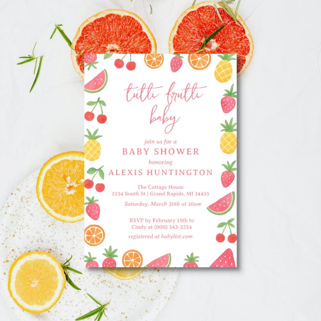 Tutti Frutti Baby Shower Invitation Einladung (Von Creator hochgeladen)