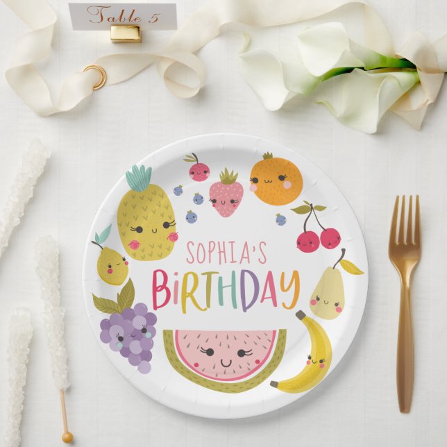 Tutti Frutti Birthday Party Paper Tellers Pappteller (Hochzeit)