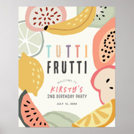 Tutti Frutti farbenfrohe Früchte 2. Geburtstag Wil Poster