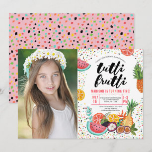 Tutti Frutti   Fête d'anniversaire   Invitation ph