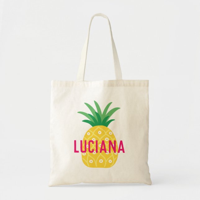 Tutti Frutti Fruit Ananas Personalisiert Girls Tragetasche (Vorne)
