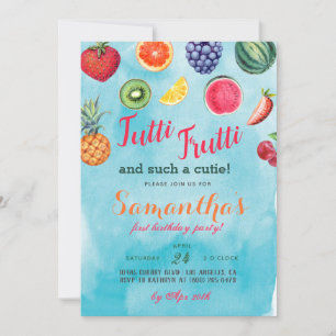 Tutti Frutti Fruit Birthday Einladung