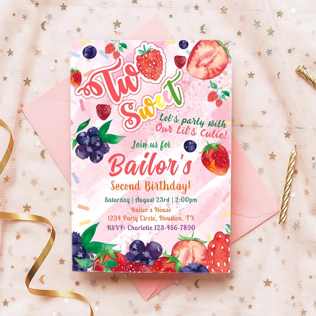 Tutti Frutti | Fruit Party Anniversaire Invitation (Créateur téléchargé)