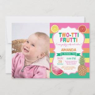 Tutti Frutti Geburtstagseinladung 2. Geburtstag Einladung