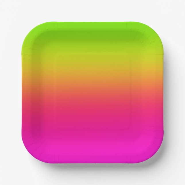 Tutti Frutti Gradient Pappteller (Vorderseite)