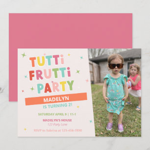 Tutti Frutti Invitation d'anniversaire pour les fi