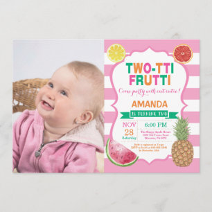 Tutti Frutti Invitation fête d'anniversaire 2e Ann