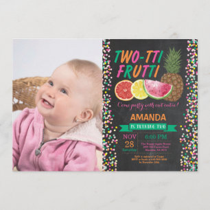 Tutti Frutti Invitation fête d'anniversaire 2e Ann
