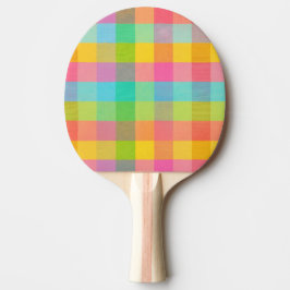 Tutti Frutti Kariert - farbenfrohe Pingpong Tischtennis Schläger