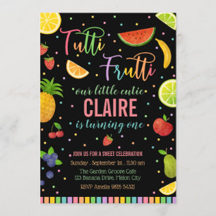 Tutti Frutti  Obst Party Geburtstag Einladung