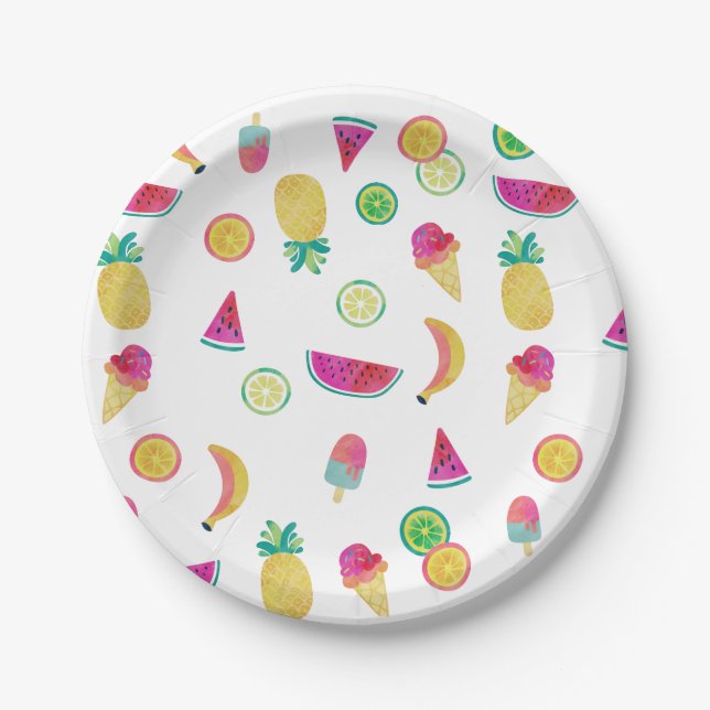 Tutti Frutti-Papierteller Pappteller (Vorderseite)