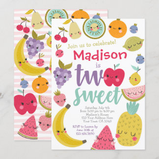 Tuttifrutti 2. Geburtstag Einladung