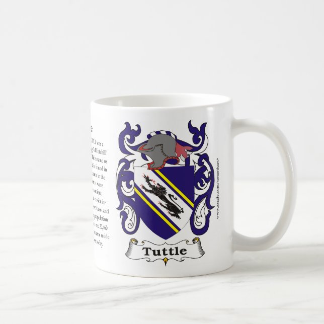 Tuttle Familien-Wappen Tasse (Rechts)