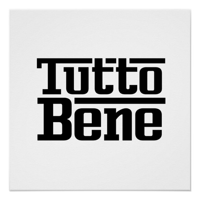 Tutto Bene Poster (Vorderseite)
